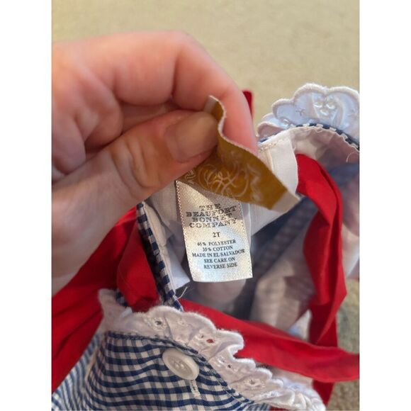 The Beaufort Bonnet Company Sisi Sunsuit - Rockefeller Royal Gingham With Richmo - Picture 7 of 7